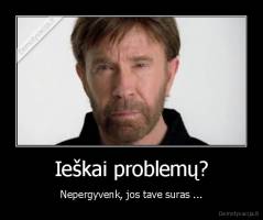 Ieškai problemų? - Nepergyvenk, jos tave suras ...