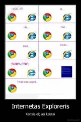 Internetas Exploreris - Kartais elgiasi keistai