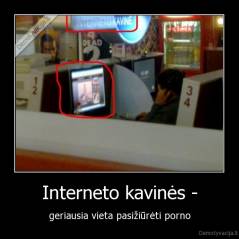 Interneto kavinės - - geriausia vieta pasižiūrėti porno