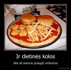 Ir dietinės kolos - Nes aš nenoriu priaugti viršsvorio