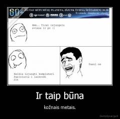 Ir taip būna - kožnais metais.
