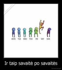 Ir taip savaitė po savaitės - 