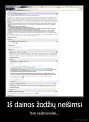 Iš dainos žodžių neišimsi - Tarė neišmanėliai...