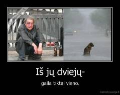 Iš jų dviejų- - gaila tiktai vieno.