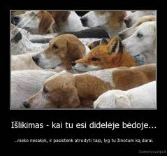 Išlikimas - kai tu esi didelėje bėdoje... - ...nieko nesakyk, ir pasistenk atrodyti taip, lyg tu žinotum ką darai.