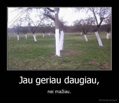 Jau geriau daugiau, - nei mažiau.