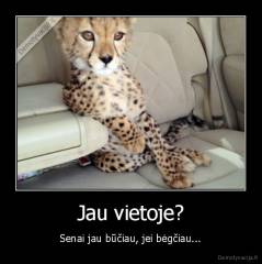 Jau vietoje? - Senai jau būčiau, jei bėgčiau...