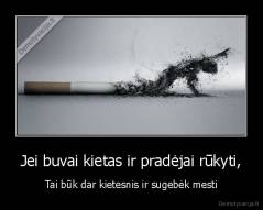 Jei buvai kietas ir pradėjai rūkyti, - Tai būk dar kietesnis ir sugebėk mesti
