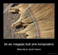 Jei esi megejas buti prie kompiuterio - Neturetum sluoti kiemo