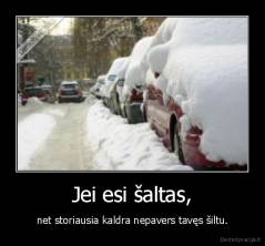 Jei esi šaltas, - net storiausia kaldra nepavers tavęs šiltu.