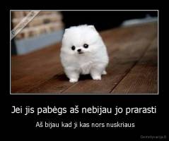 Jei jis pabėgs aš nebijau jo prarasti -  Aš bijau kad ji kas nors nuskriaus
