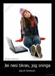 Jei nesi tikras, jog sninga - Įsijunk facebook.