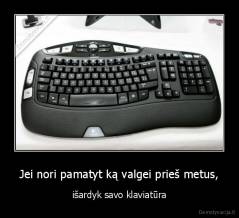 Jei nori pamatyt ką valgei prieš metus, - išardyk savo klaviatūra