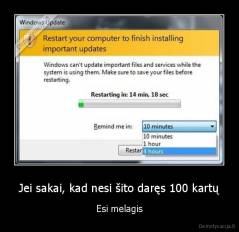 Jei sakai, kad nesi šito daręs 100 kartų - Esi melagis