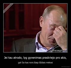 Jei tau atrodo, lyg gyvenimas praskriejo pro akis, - gal čia kas nors šiaip šūdais mėtosi