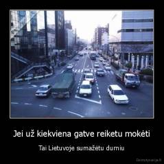 Jei už kiekviena gatve reiketu mokėti - Tai Lietuvoje sumažėtu durniu