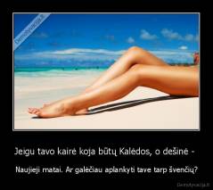 Jeigu tavo kairė koja būtų Kalėdos, o dešinė -  - Naujieji matai. Ar galėčiau aplankyti tave tarp švenčių?