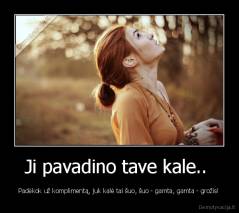 Ji pavadino tave kale..  - Padėkok už komplimentą, juk kalė tai šuo, šuo - gamta, gamta - grožis!