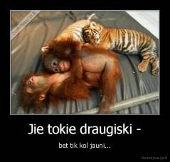 Jie tokie draugiski - - bet tik kol jauni...