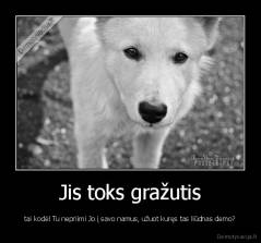 Jis toks gražutis - tai kodėl Tu nepriimi Jo į savo namus, užuot kuręs tas liūdnas demo?