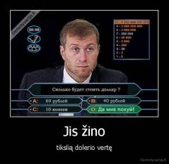 Jis žino - tikslią dolerio vertę