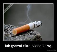 Juk gyveni tiktai vieną kartą. - 