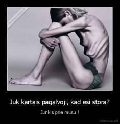 Juk kartais pagalvoji, kad esi stora? - Junkis prie musu !