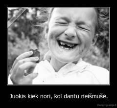 Juokis kiek nori, kol dantu neišmušė. - 