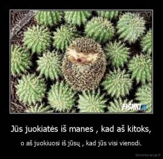 Jūs juokiatės iš manes , kad aš kitoks, - o aš juokiuosi iš jūsų , kad jūs visi vienodi.