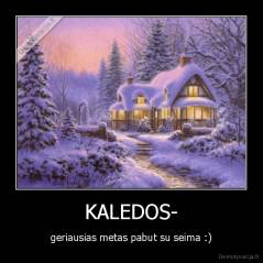 KALEDOS- - geriausias metas pabut su seima :)