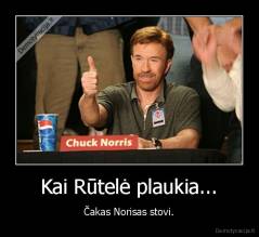 Kai Rūtelė plaukia... - Čakas Norisas stovi.