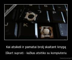 Kai atsikeli ir pamatai brolį skaitant knygą - Iškart suprati - kažkas atsitiko su kompiuteriu