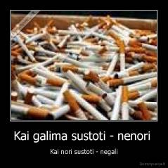 Kai galima sustoti - nenori  - Kai nori sustoti - negali