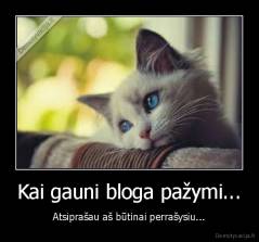 Kai gauni bloga pažymi... - Atsiprašau aš būtinai perrašysiu...