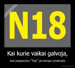 Kai kurie vaikai galvoja, - kad paspaudus “Taip“ jie tampa vyresniais