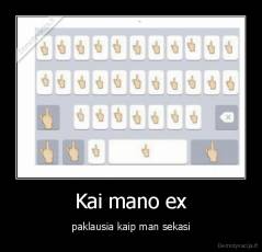 Kai mano ex - paklausia kaip man sekasi