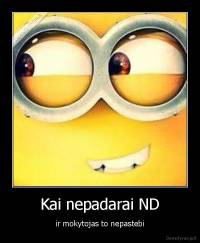 Kai nepadarai ND - ir mokytojas to nepastebi