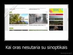 Kai oras nesutaria su sinoptikais - 
