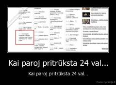 Kai paroj pritrūksta 24 val... - Kai paroj pritrūksta 24 val...