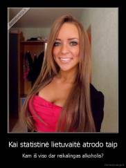 Kai statistinė lietuvaitė atrodo taip - Kam iš viso dar reikalingas alkoholis?