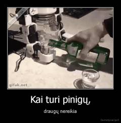 Kai turi pinigų, - draugų nereikia