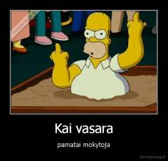 Kai vasara - pamatai mokytoja