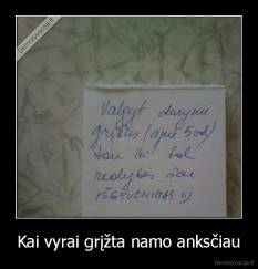 Kai vyrai grįžta namo anksčiau - 