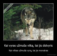 Kai vyras užmuša vilką, tai jis didvyris - Kai vilkas užmuša vyrą, tai jis monstras