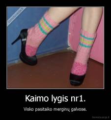 Kaimo lygis nr1. - Visko pasitaiko merginų galvose.