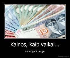 Kainos, kaip vaikai... - vis auga ir auga