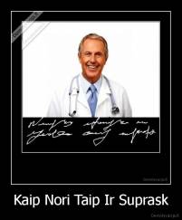 Kaip Nori Taip Ir Suprask - 