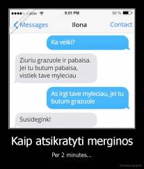 Kaip atsikratyti merginos - Per 2 minutes...