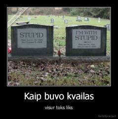 Kaip buvo kvailas - visur toks liks