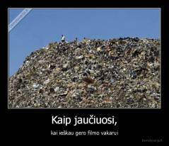 Kaip jaučiuosi, - kai ieškau gero filmo vakarui